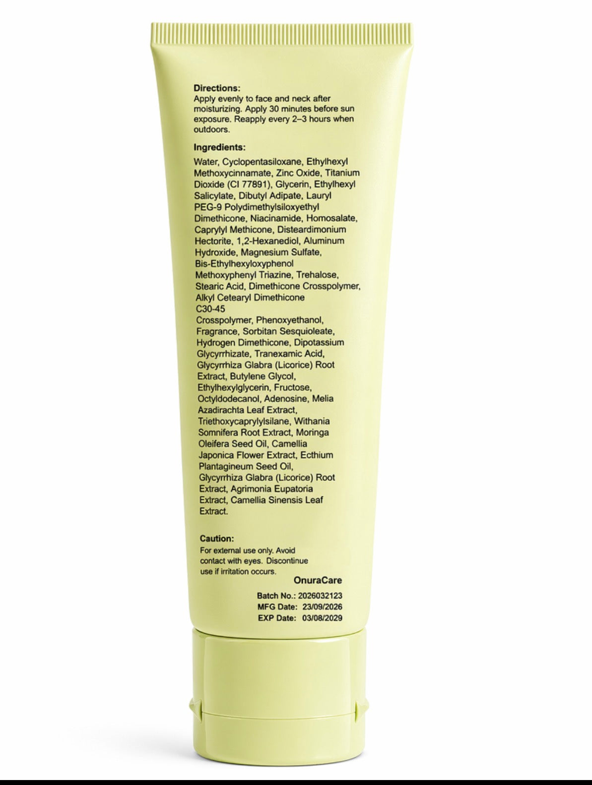 ONURA 100 ml Sun Protection & Brightening Cream SPF 50 PA+++